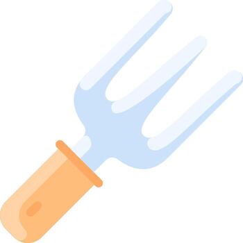 A fork with a handle on a white background vector