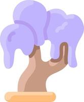 A purple tree with a purple liquid on it vector