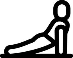 A man is doing a yoga pose on a white background vector