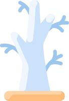 A tree with branches and leaves on top vector