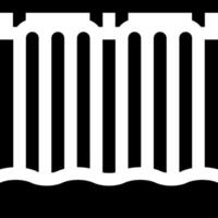 A black and white image of a fence vector