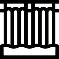 A black and white image of a fence vector