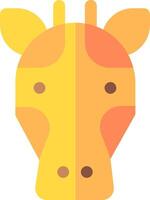 A giraffe head with a yellow and orange color vector