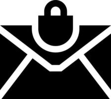 An envelope with a lock icon vector