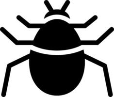 A black and white bug icon on a white background vector