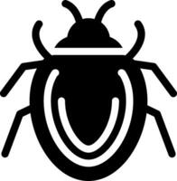 A black and white bug icon on a white background vector