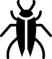 A black and white bug icon vector