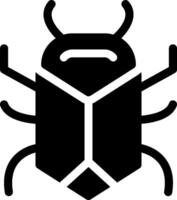 A black and white bug icon vector