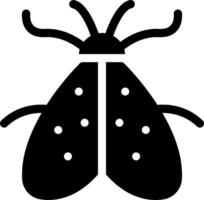 A black and white bug icon on a white background vector