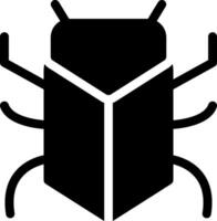 A black and white bug icon on a white background vector