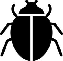 A black and white bug icon on a white background vector
