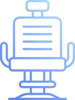 A barber chair with a chair on top vector