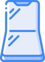 A white sheet with a blue outline vector