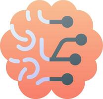 A brain with a bunch of lines coming out of it vector