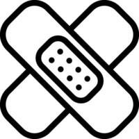 A bandage icon with a cross on it vector
