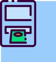A computer with a green disk in it vector