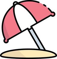 Beach umbrella clipart vector