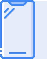 A smartphone with a blue outline on it vector