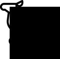A black and white drawing of a person standing in front of a black box vector