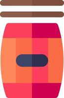 A jar with a black lid and a red handle vector
