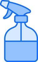 A blue spray bottle with a spray nozzle vector