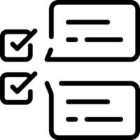 A black and white image of two boxes with check marks vector