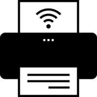 Printer icon with wifi symbol vector