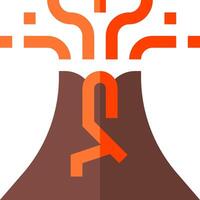 A volcano with a number 2 on it vector