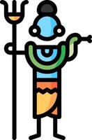 Lord shiva, the lord of destruction, is depicted in a cartoon style vector