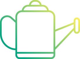 A green watering can icon on a white background vector