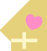 A house with a heart and a plus sign vector