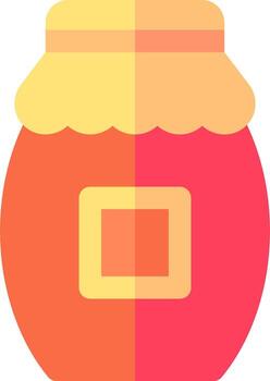 A jar of honey with a lid on it vector