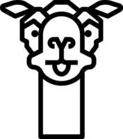 A llama head icon on a white background vector