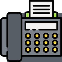 Fax machine icon vector