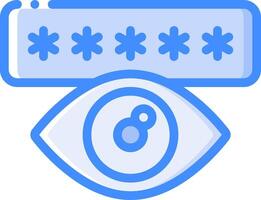 An eye with a password symbol on it vector