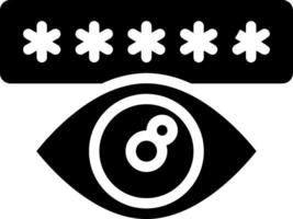 A black and white image of a security key vector