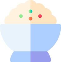 A bowl of ice cream with colorful sprinkles vector