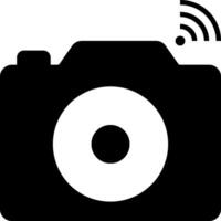 A camera with wifi symbol on it vector