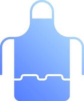 A blue apron with a blue background vector