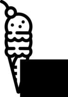 Ice cream cone icon vector