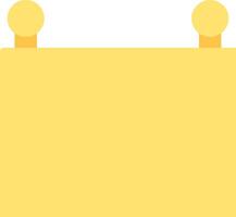 A yellow suitcase with two handles vector