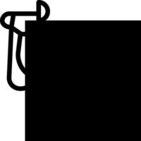 A black and white drawing of a black and white square vector