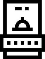 A black and white image of a machine vector