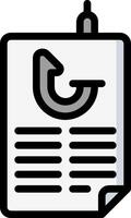 A newspaper with a paper clip icon vector