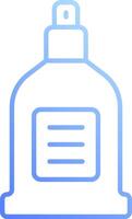 A bottle of liquid with a label on it vector