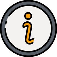A circle with the word i in it vector