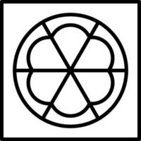 A black and white image of a four leaf clover vector