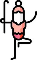 A cartoon character with a stick and a hat vector