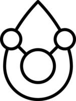 A black and white image of a drop with two circles vector
