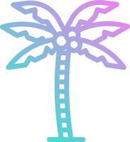 A palm tree with a purple and blue gradient vector